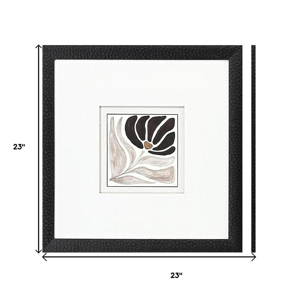 Set Of Two Modern Petals Black Framed Wall Art HomeRoots