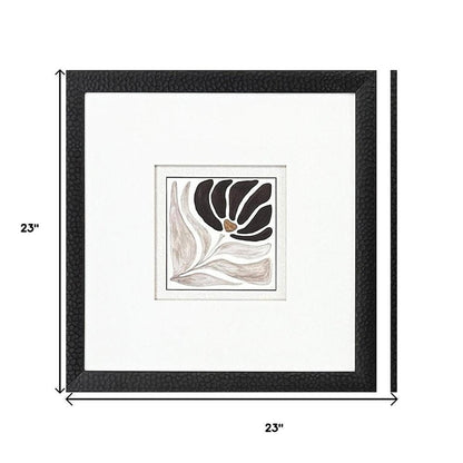 Set Of Two Modern Petals Black Framed Wall Art HomeRoots