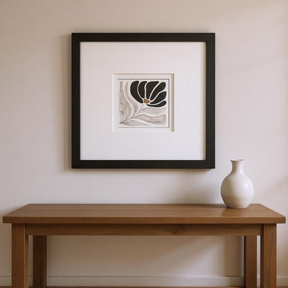 Set Of Two Modern Petals Black Framed Wall Art HomeRoots