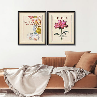Set Of Two Le Fleur I Black Framed Wall Art HomeRoots