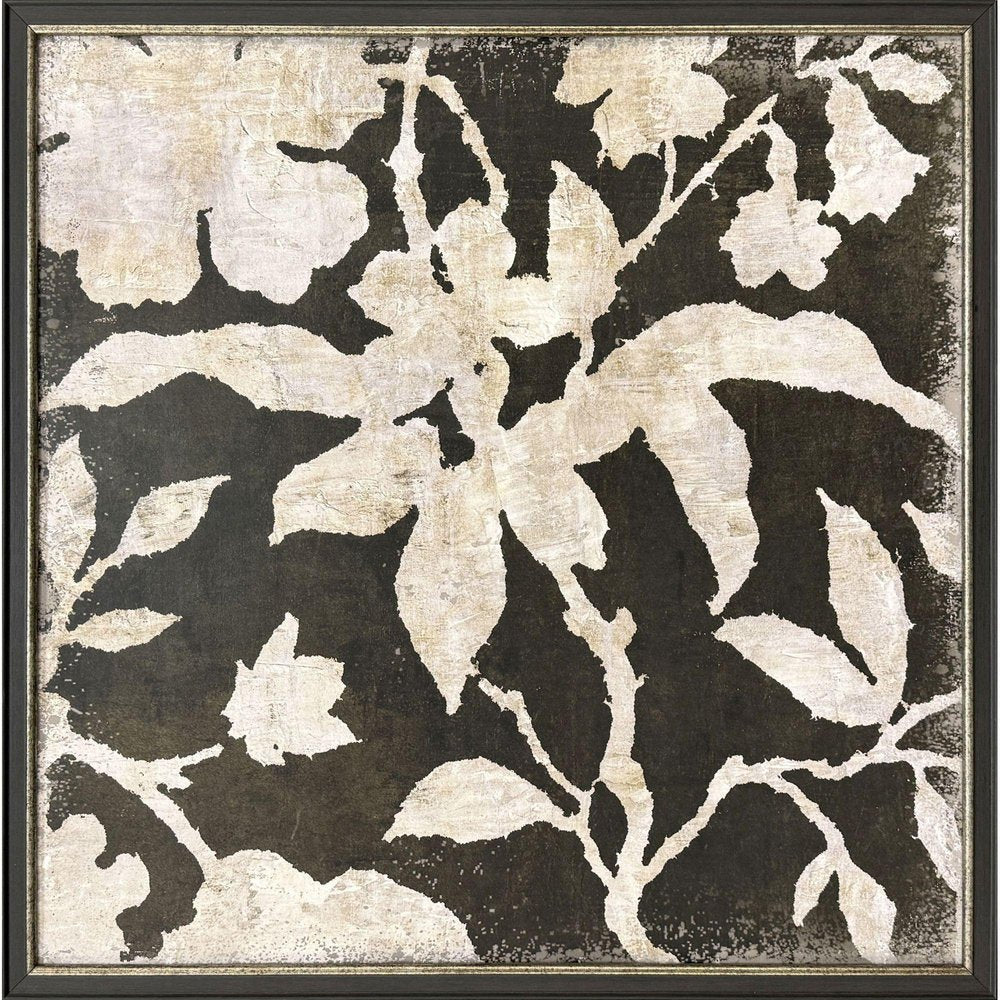 Vintage Textile 1 Black Framed Wall Art — view 1