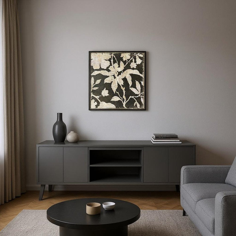 Vintage Textile 1 Black Framed Wall Art HomeRoots