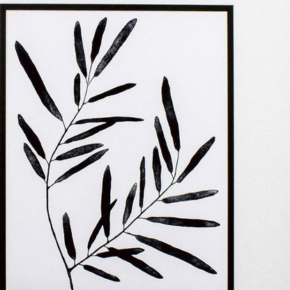 Set Of Two Leaf Imprint Black Framed Wall Art HomeRoots