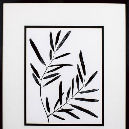 Set Of Two Leaf Imprint Black Framed Wall Art HomeRoots