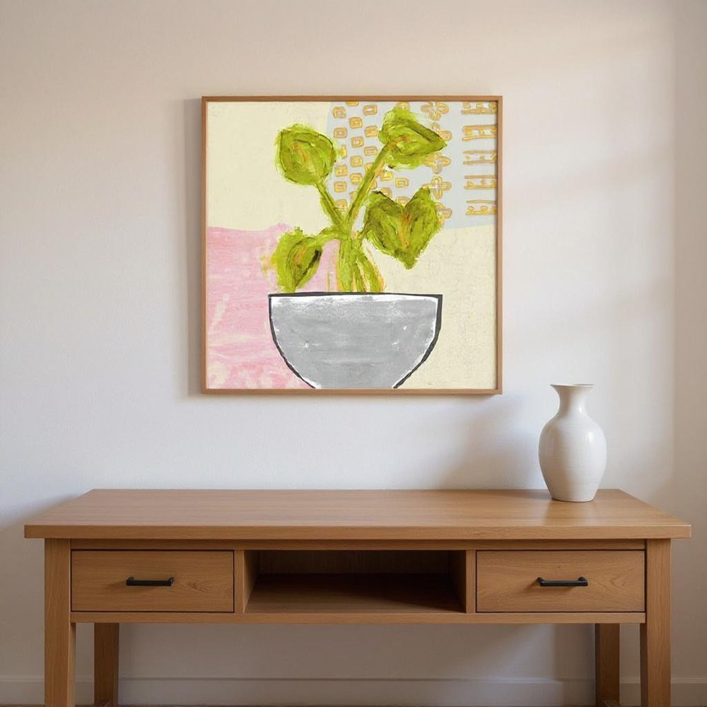 Set Of Four Native Bud Distressed White Framed Wall Art HomeRoots