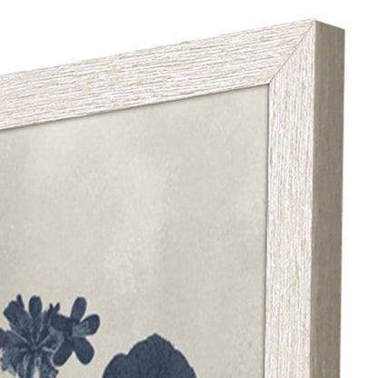 Set Of Four Pressed Flower I Distressed White Framed Wall Art HomeRoots
