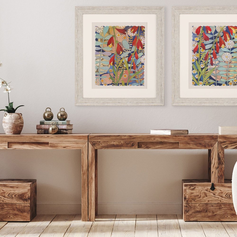 Summer's End I Distressed White Framed Wall Art HomeRoots