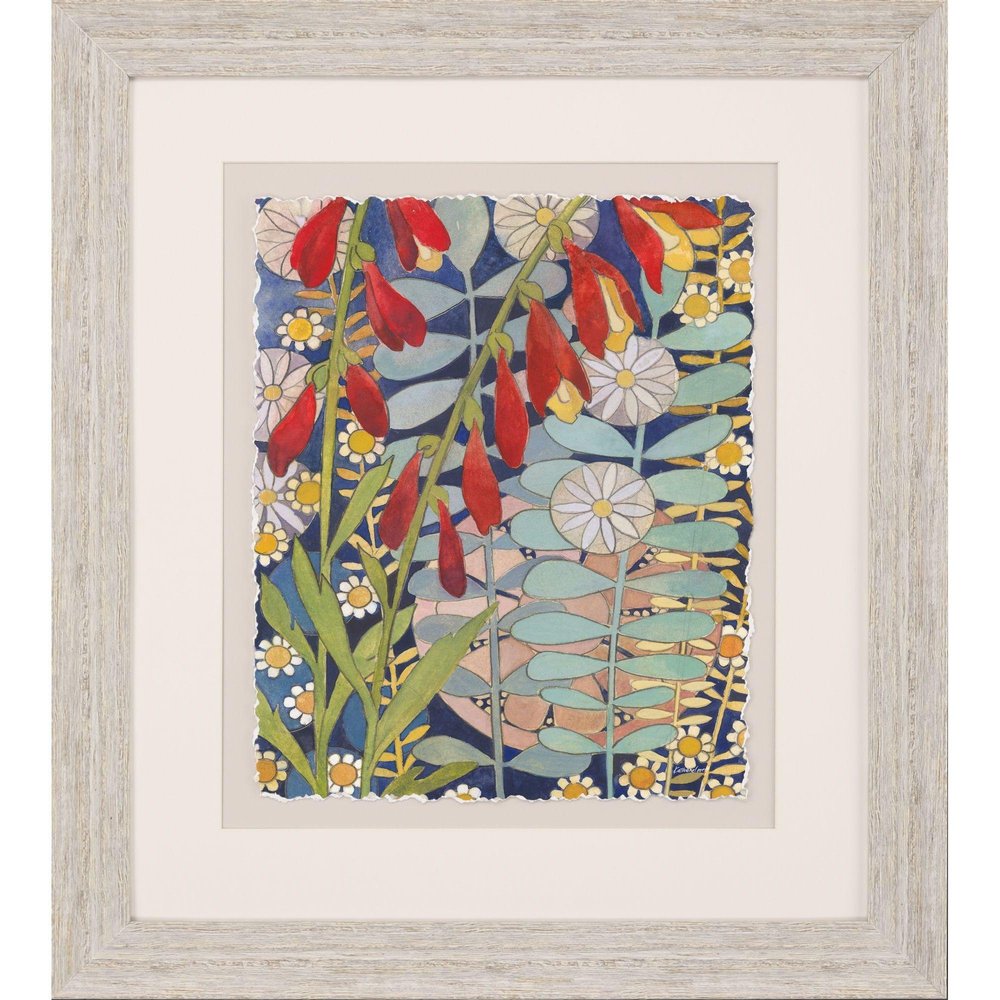 Summer's End II Distressed White Framed Wall Art HomeRoots