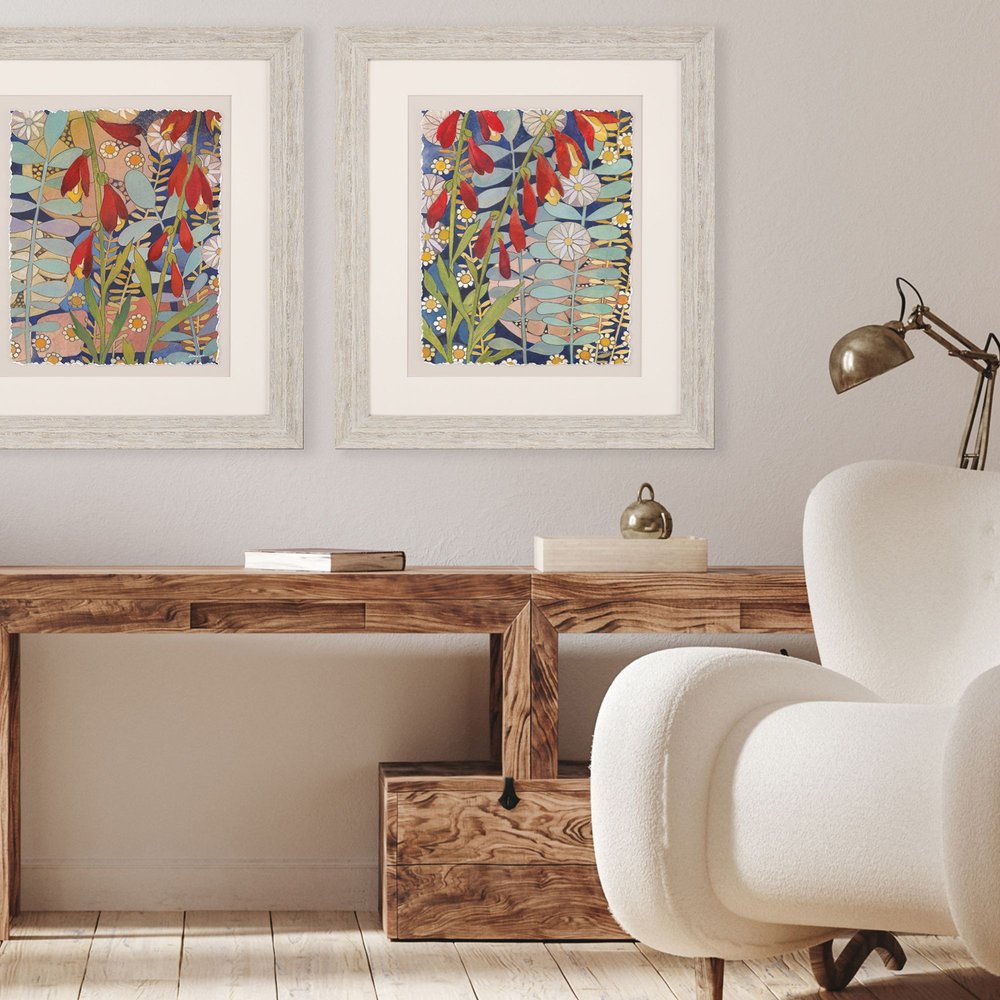 Summer's End II Distressed White Framed Wall Art HomeRoots