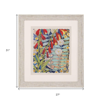 Summer's End II Distressed White Framed Wall Art HomeRoots