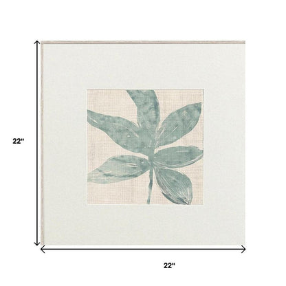 Set Of Two Burlap Ocean Palm II Distressed White Framed Wall Art HomeRoots