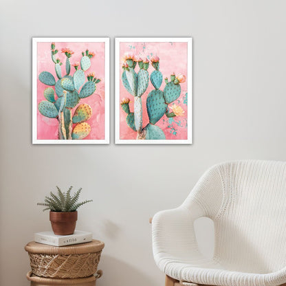Set Of Two Blush Botanicals I Distressed White Framed Wall Art HomeRoots