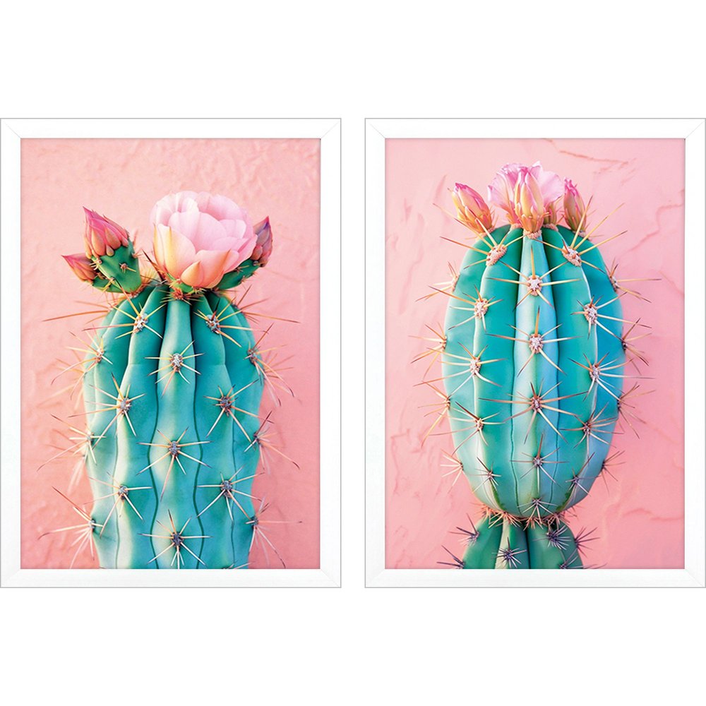 Set Of Two Blush Botanicals II White Framed Wall Art HomeRoots