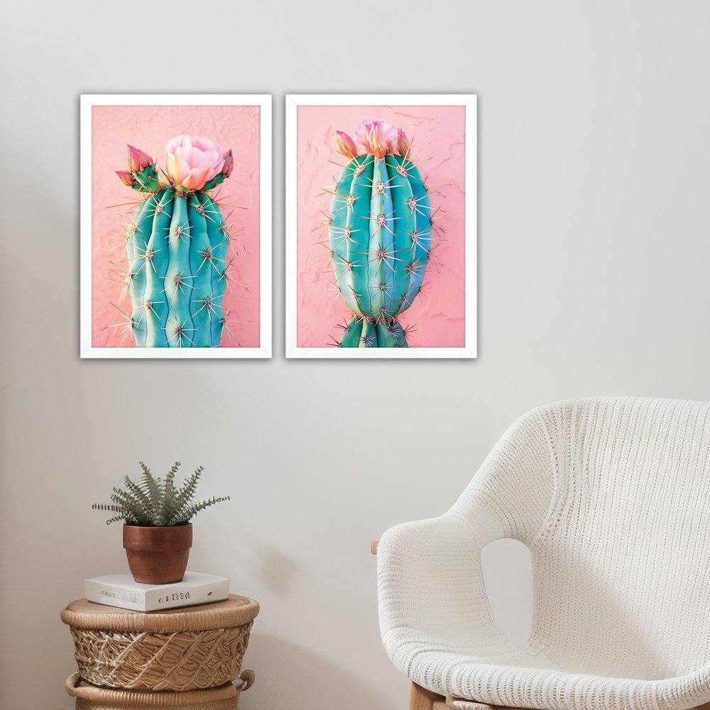 Set Of Two Blush Botanicals II White Framed Wall Art HomeRoots