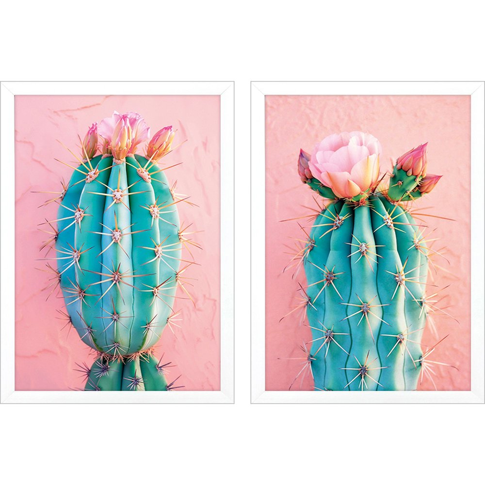Set Of Two Blush Botanicals II White Framed Wall Art HomeRoots