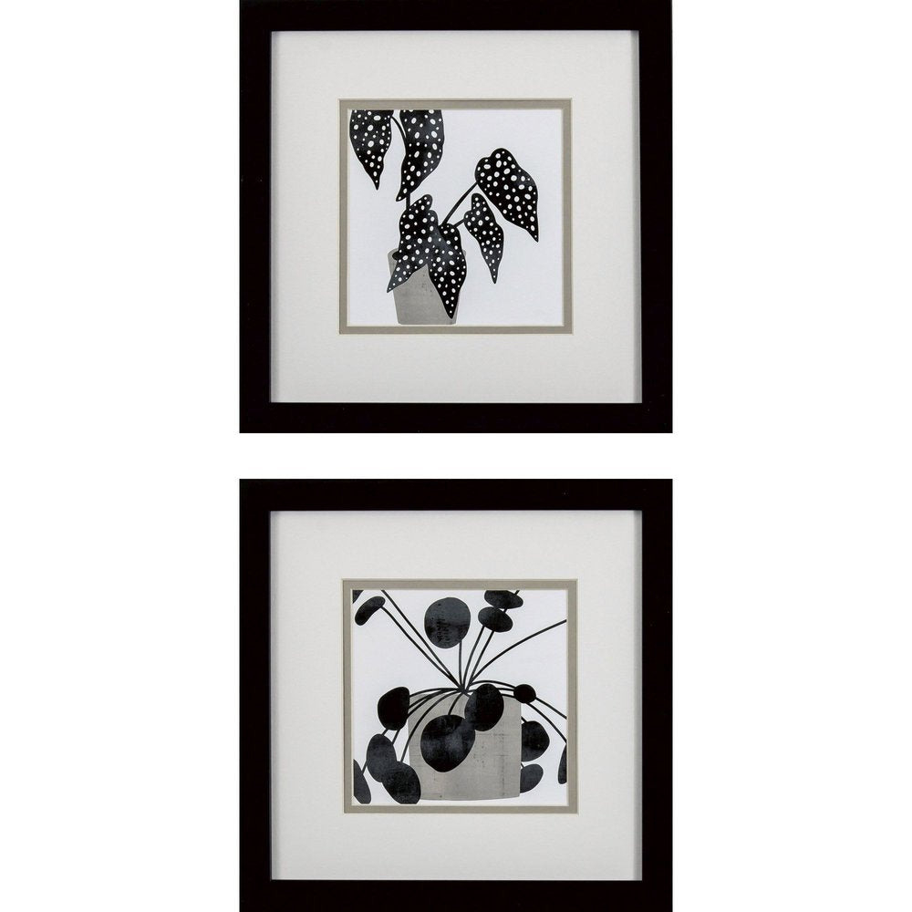 Set Of Two Plantling B Black Framed Wall Art HomeRoots