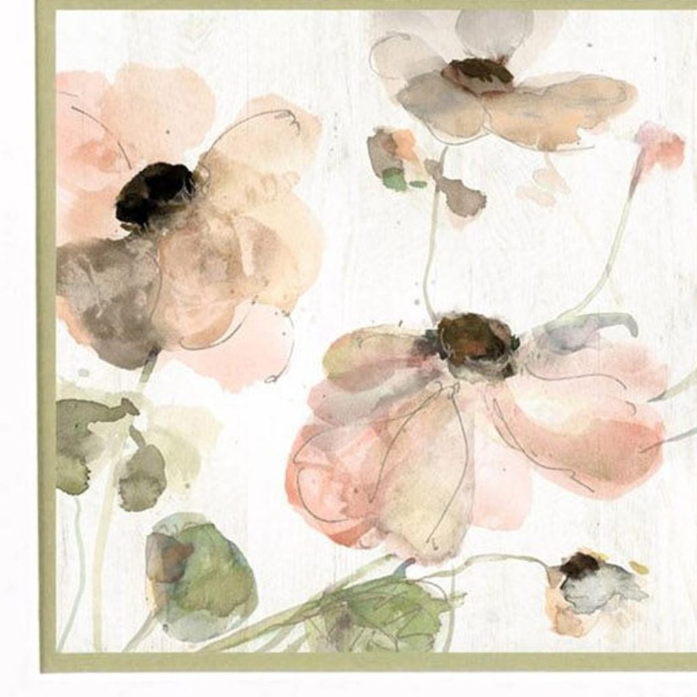 Set Of Two Soft Spring Pop Distressed White Framed Wall Art HomeRoots