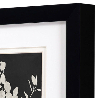Set Of Two Misty Branches Black Framed Wall Art