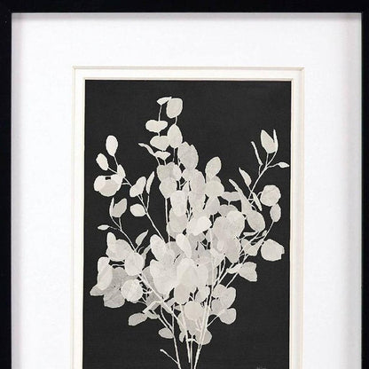 Set Of Two Misty Branches Black Framed Wall Art