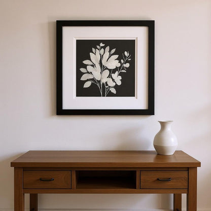 Set Of Two Misty Branches Black Framed Wall Art