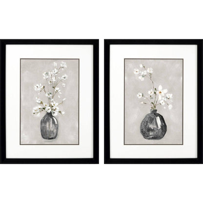 Set Of Two Cottage Spring Black Framed Wall Art HomeRoots