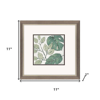 Set Of Two Green Botanical Silver Framed Wall Art HomeRoots