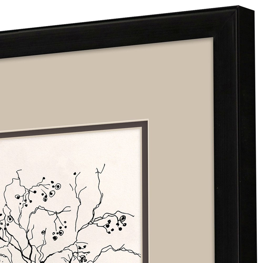 Set Of Two Branches in Urn Black Framed Wall Art