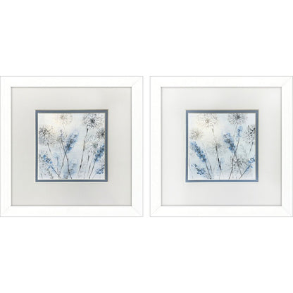 Set Of Two Soft Country Morning White Framed Wall Art