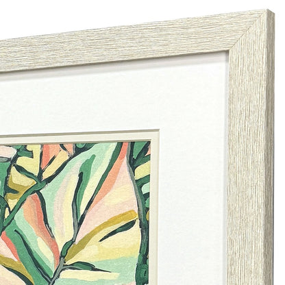 Set Of Two Candy Tropicals I Distressed White Framed Wall Art
