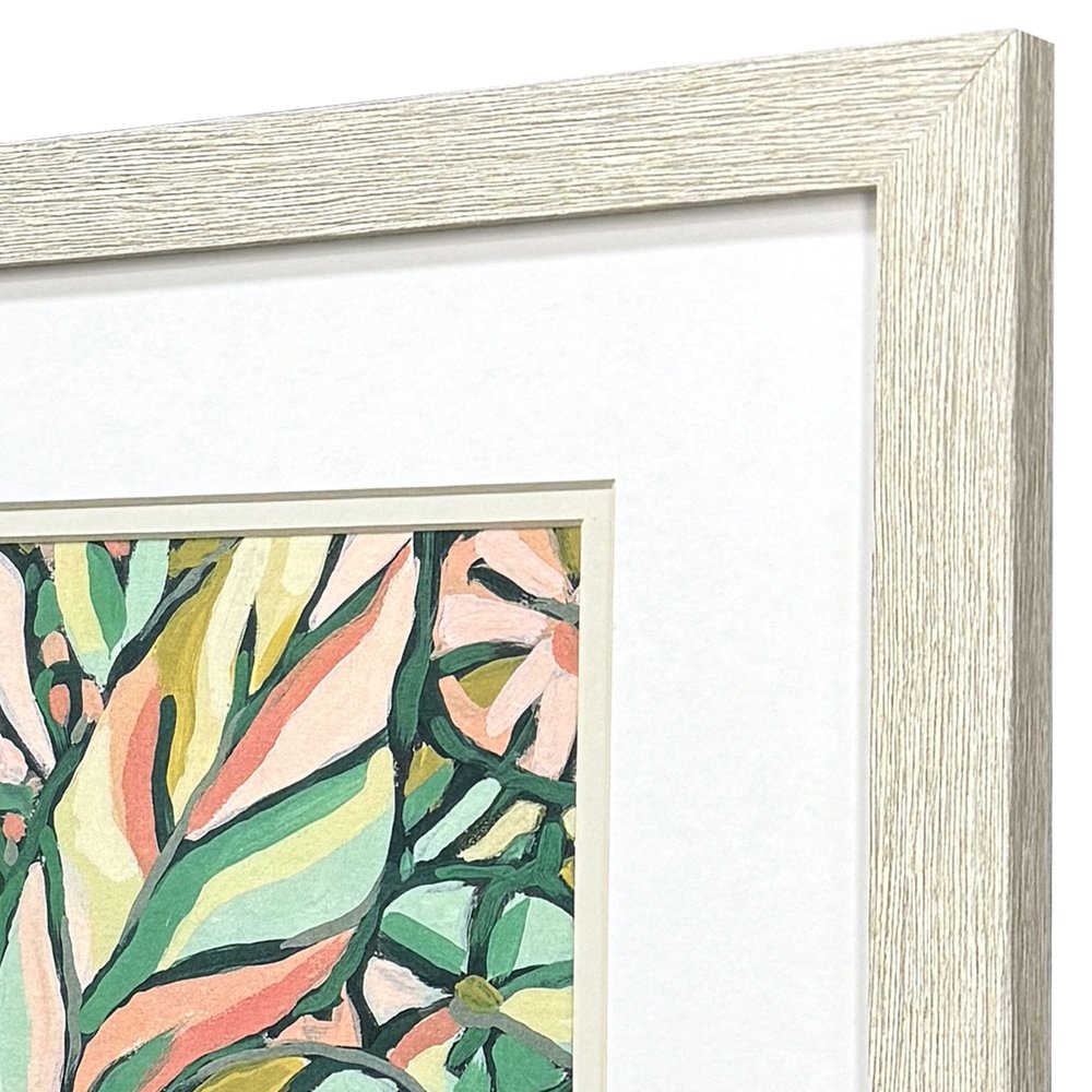 Set Of Two Candy Tropicals II Distressed White Framed Wall Art