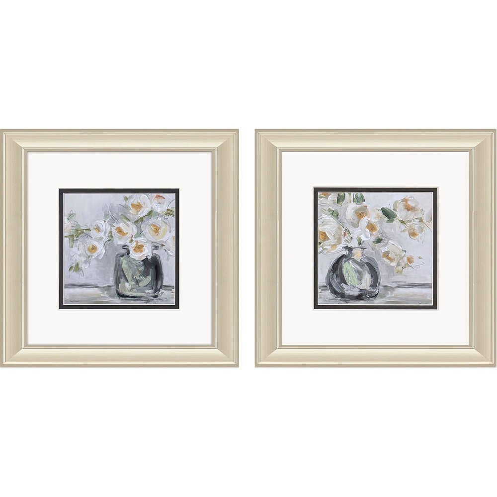Set Of Two Rendition Rhapsody Gold Framed Wall Art