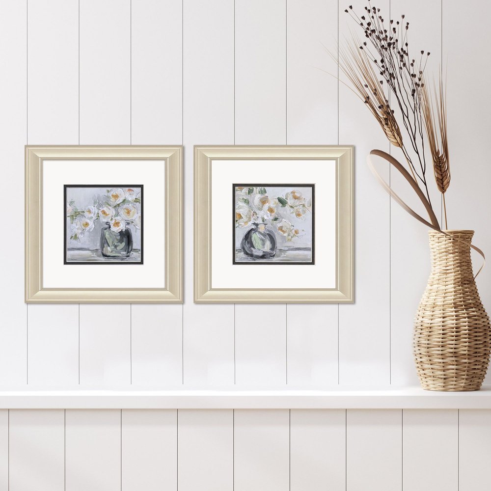 Set Of Two Rendition Rhapsody Gold Framed Wall Art