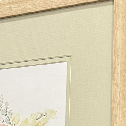 Set Of Two Creamy Blooms Brown Framed Wall Art
