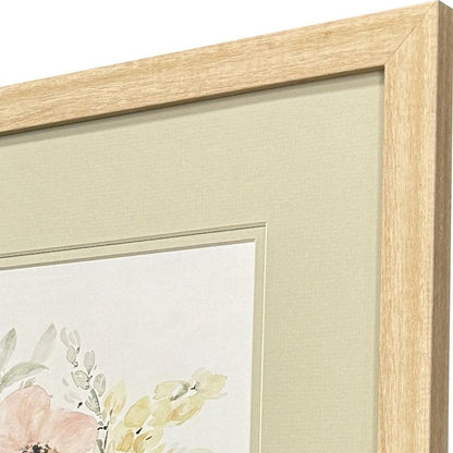 Set Of Two Creamy Blooms Brown Framed Wall Art HomeRoots