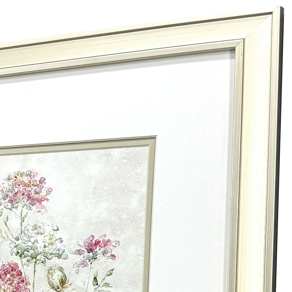 Set Of Two Soft Lace Gold Framed Wall Art