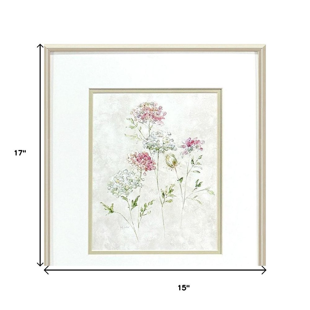 Set Of Two Soft Lace Gold Framed Wall Art
