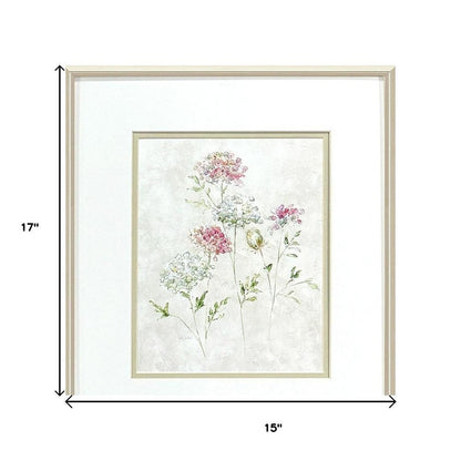 Set Of Two Soft Lace Gold Framed Wall Art