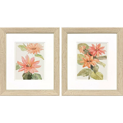 Set Of Two Just Peachy Brown Framed Wall Art