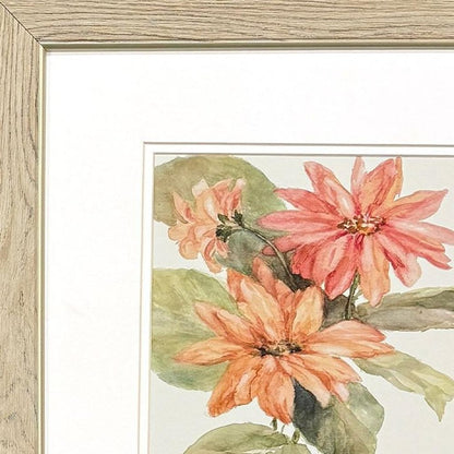 Set Of Two Just Peachy Brown Framed Wall Art