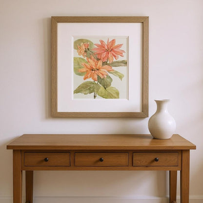 Set Of Two Just Peachy Brown Framed Wall Art