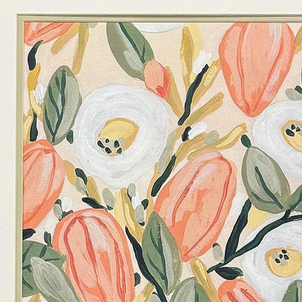 Set Of Two Gleeful Garden Silver Framed Wall Art