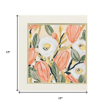 Set Of Two Gleeful Garden Silver Framed Wall Art