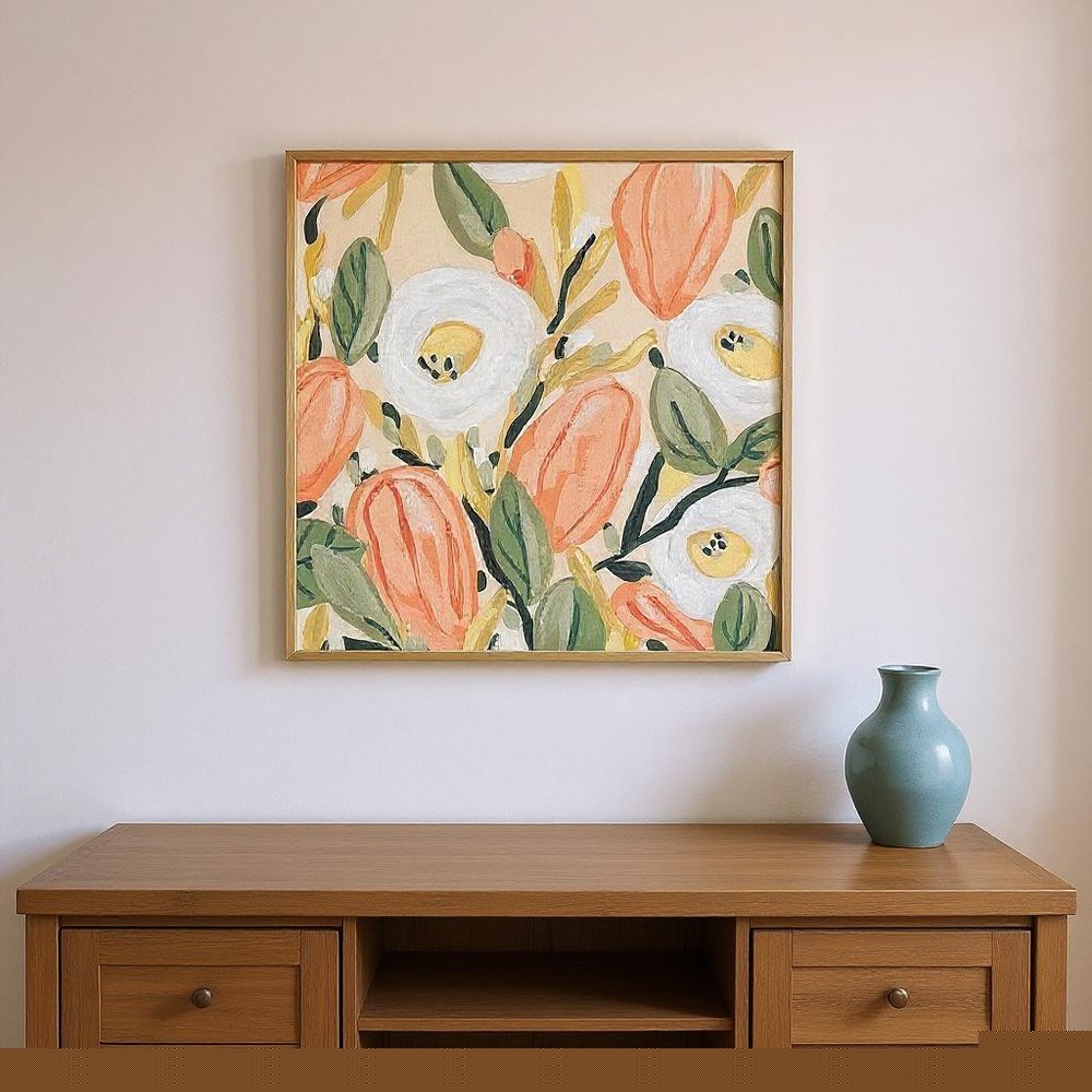 Set Of Two Gleeful Garden Silver Framed Wall Art HomeRoots