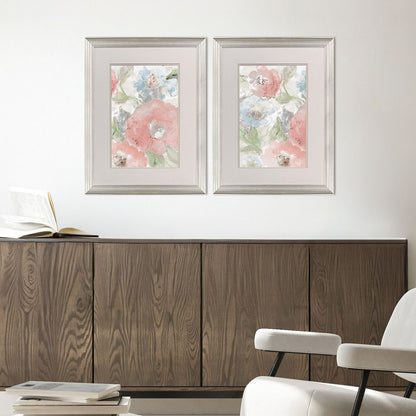 Set Of Two Spring in Provence Silver Framed Wall Art