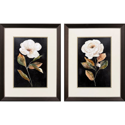 Set Of Two Botanical on Black Brown Framed Wall Art HomeRoots