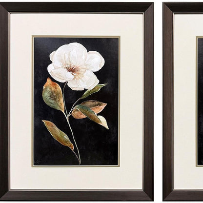 Set Of Two Botanical on Black Brown Framed Wall Art HomeRoots