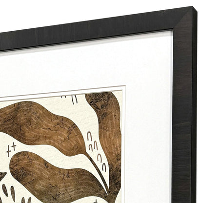 Set Of Two Dyed Fall Brown Framed Wall Art