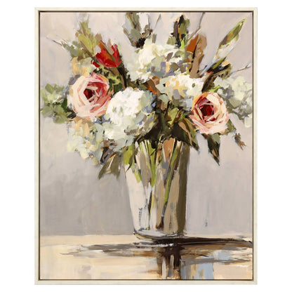 Bountiful Distressed White Floater Frame Wall Art