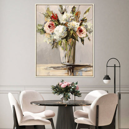 Bountiful Distressed White Floater Frame Wall Art HomeRoots
