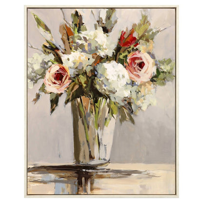 Bountiful Distressed White Floater Frame Wall Art